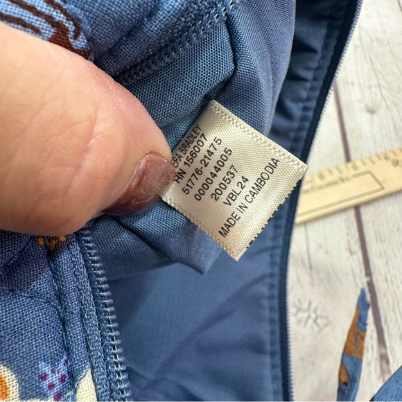 NWT Vera Bradley Blue bark park Mini Slouchy Crossbody quilted cotton purse bag - Picture 9 of 9